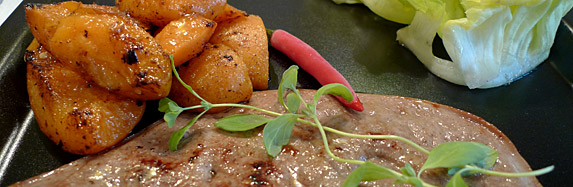 Kalbsleber mit Aprikosen und Majoran