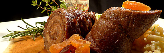 Rinderrouladen an Aprikosensauce