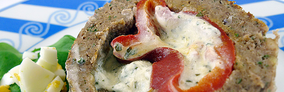 Hackbraten in Kräuterhülle mit Erinnerungen an Wimpy und Popeye