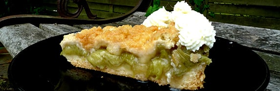 Rhabarber, Rhabarber. Rhabarberkuchen