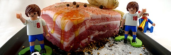 Schweinebauch mit Honigkruste – England – EM2012