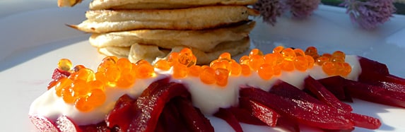 Blini mit Lachs und Kaviar – UA – EM2012