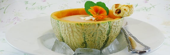 Geeiste Melonen-Ingwersuppe