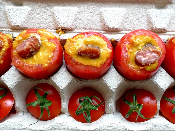 Gefüllte, geschmorte Tomaten (Paradeiser) Ernährung Vegetarier, gesundes essen, gesunde gerichte, vegetarische Rezepte