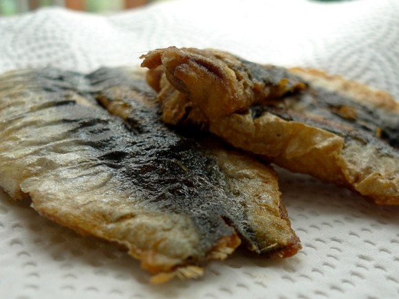 Sarde in saor. Sardinen süßsauer.