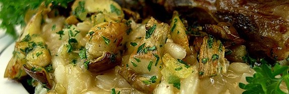 Steinpilz-Risotto mit Anleitung und Lammcarré