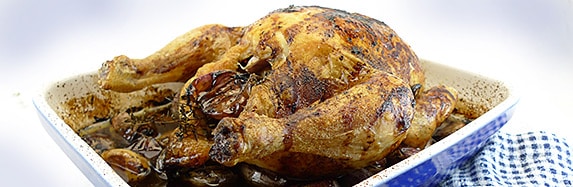 Maishähnchen mit 100 Knoblauchzehen