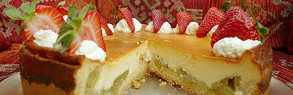 Rhabarber-Käsekuchen mit Mascarpone