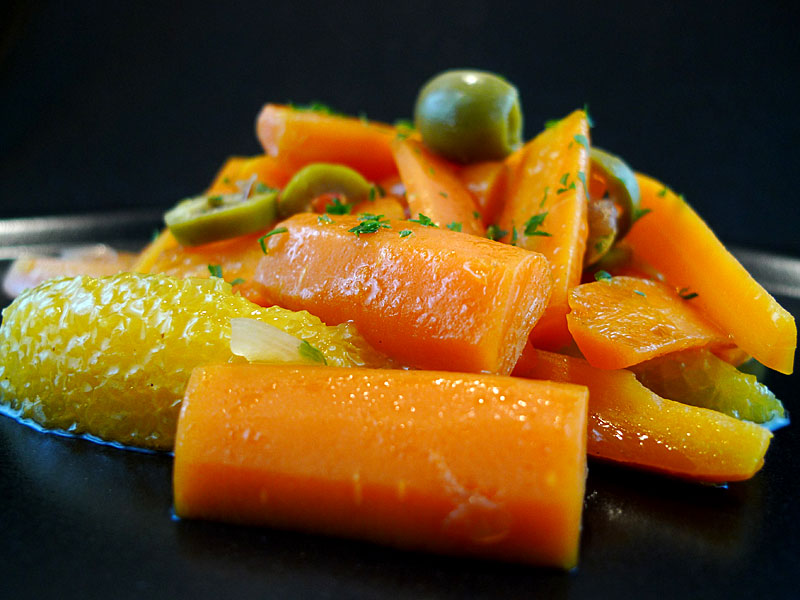 Karottengemüse mit Orangenfilets. Vegetarisch - Was koche ich heute