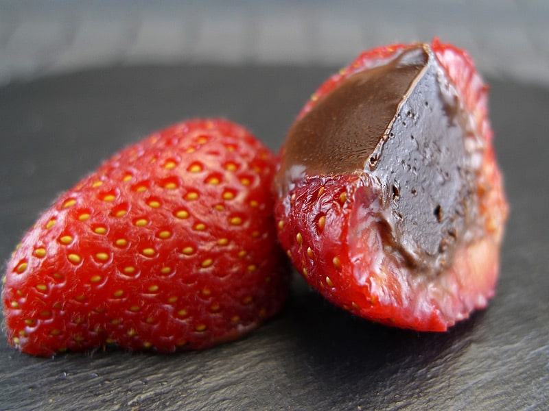 Gefüllte Erdbeeren