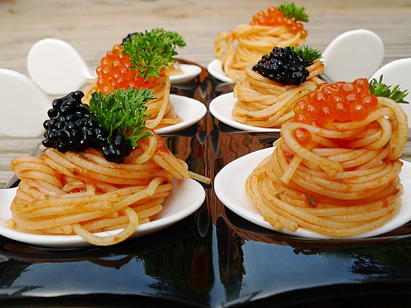 Spaghetti mit Kaviar