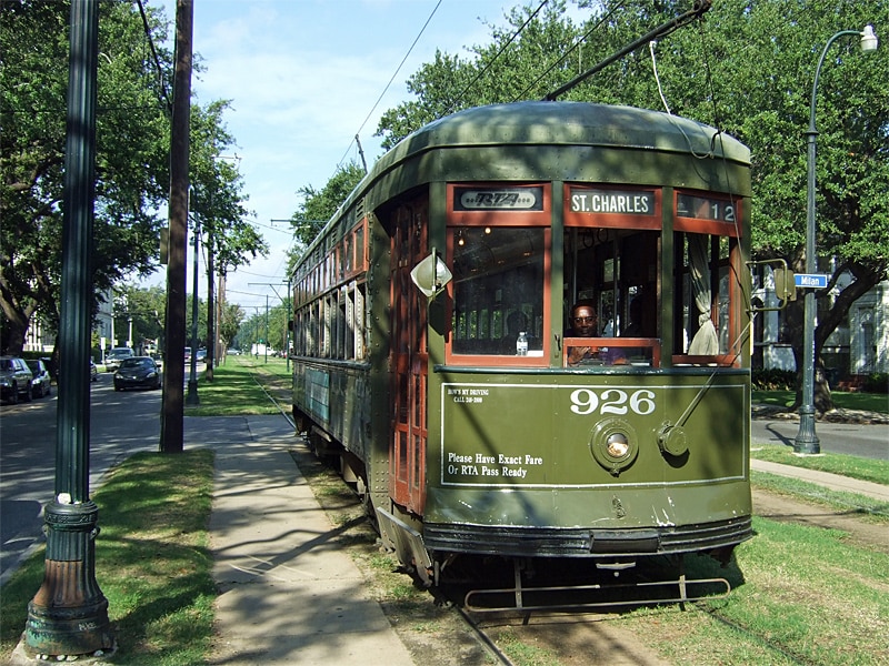 Die Straßenbahn fährt direkt vor unsere Tür - New Orleans