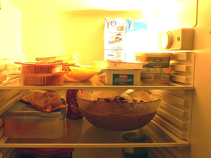 Blick in einen Kühlschrank