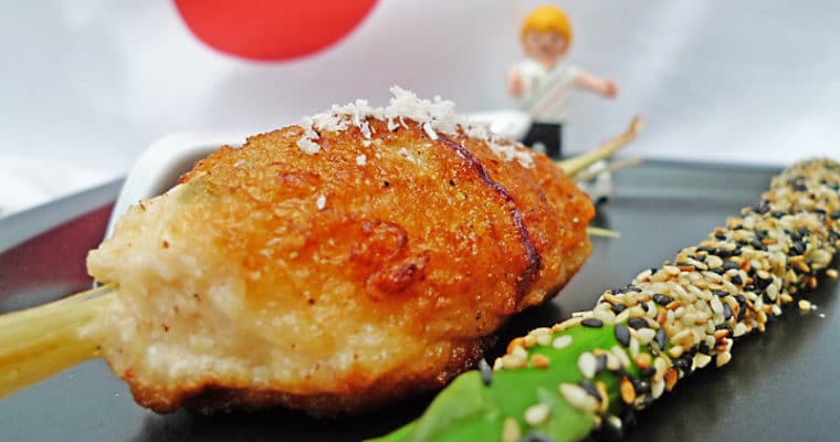 WM 2014 – Japan – Seafood-Spieße mit Sesam-Spargel