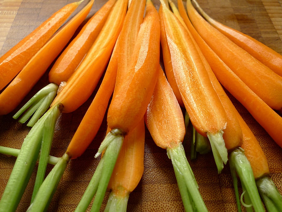 Gut vorbereitete Karotten