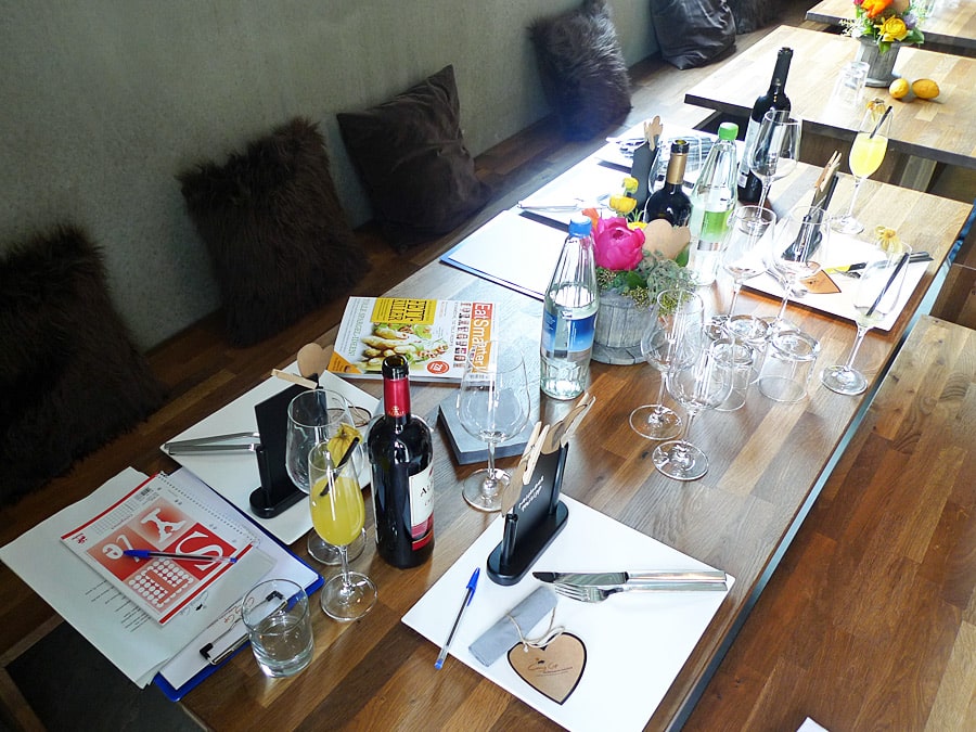 Der Tisch der Juroren beim Regionalausscheid des Cooking Cup 2015 in Nürnberg