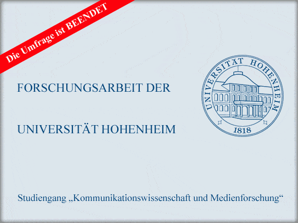 Online-Umfrage der Universität Hohenheim