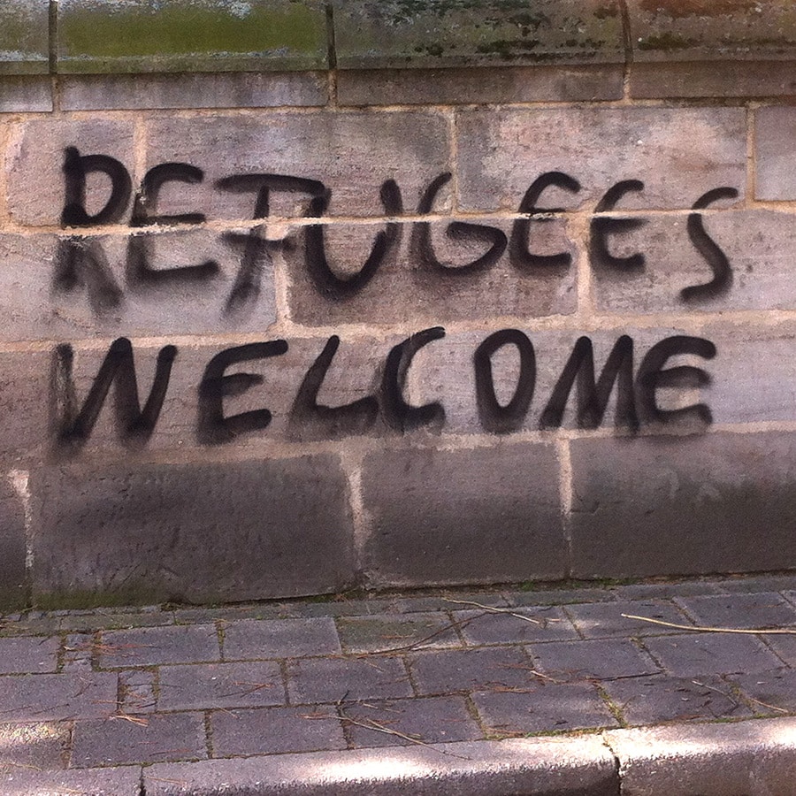 Blogger für Flüchtlinge - Foto: Jo Seuß