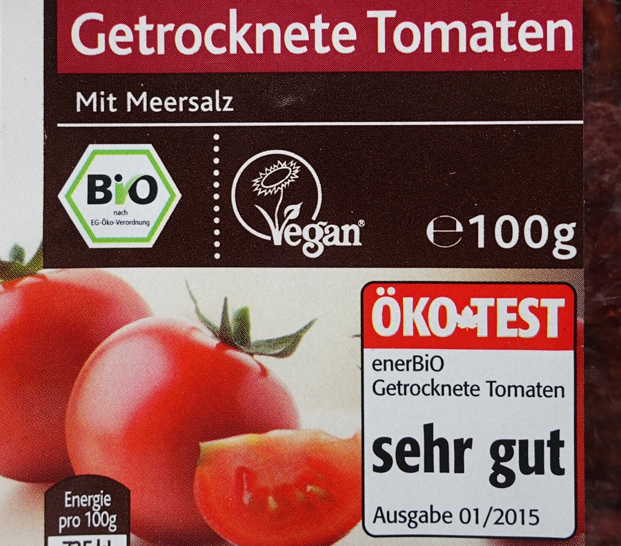 Tomaten getrocknet und vegan