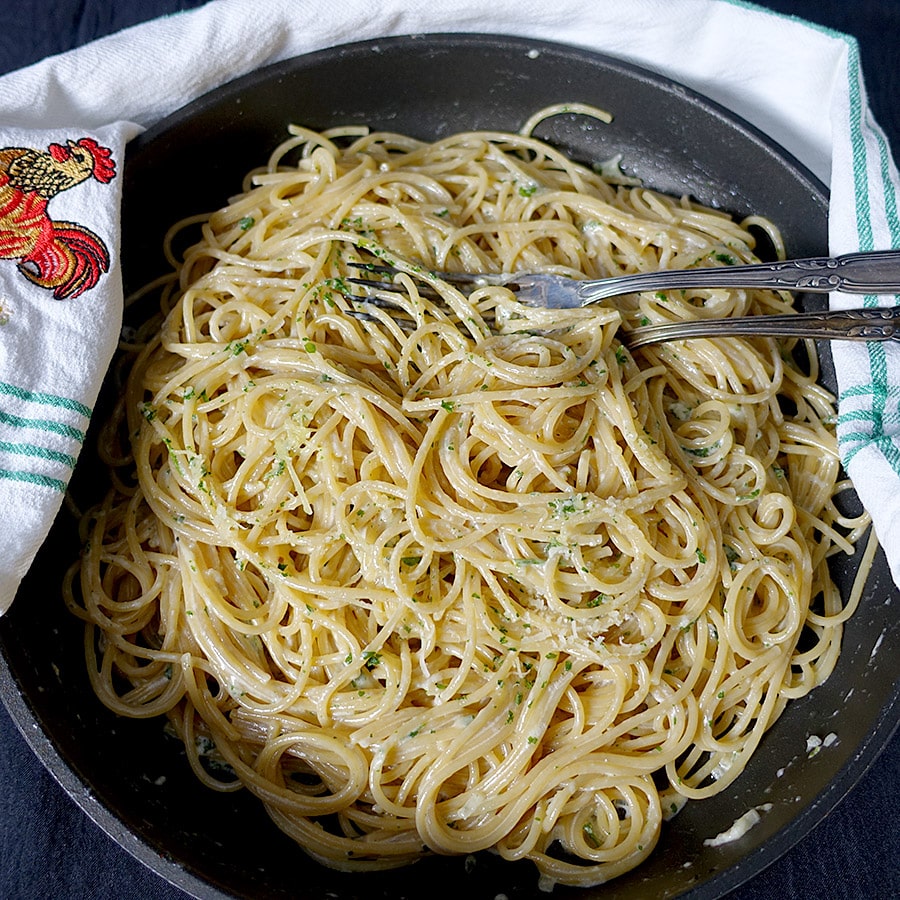 Einfaches Spaghetti-Rezept mit Käsecreme