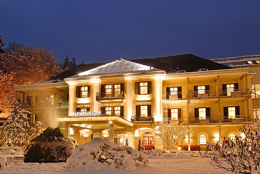 Das Hotel Warmbaderhof in Villach im Winter - Foto: © Warmbaderhof