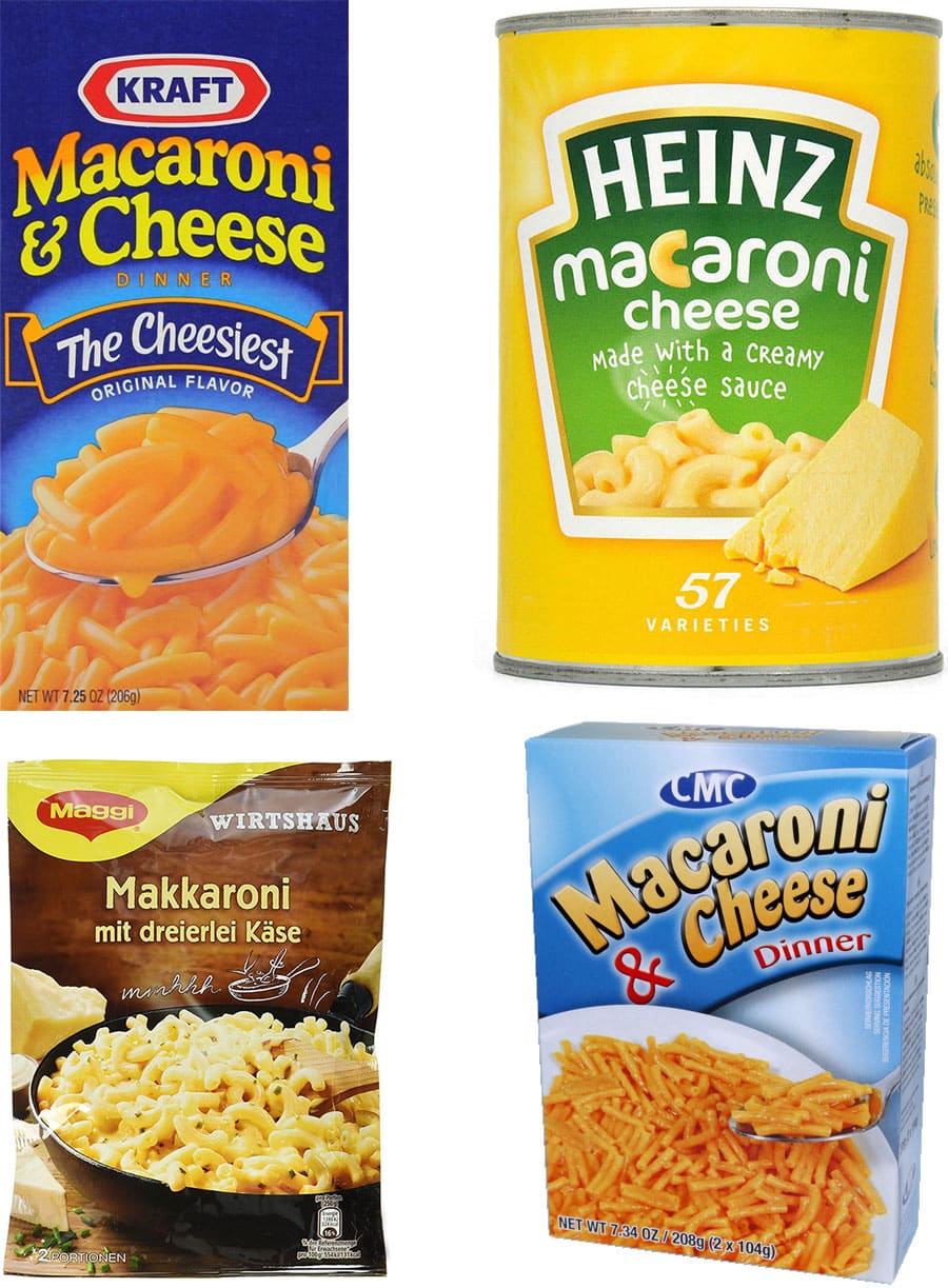 Käse-Makkaroni aus der Packung oder Dose