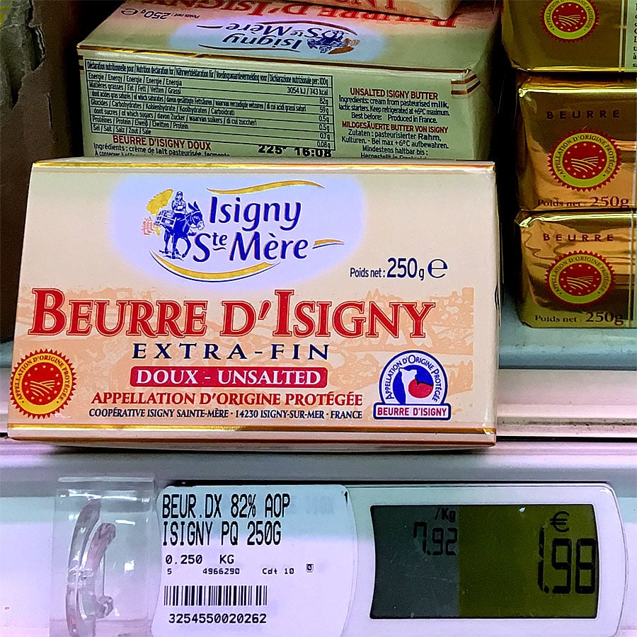 Butter aus Isigny-sur-Mer in der Normandie. Angeblich die beste Frankreichs