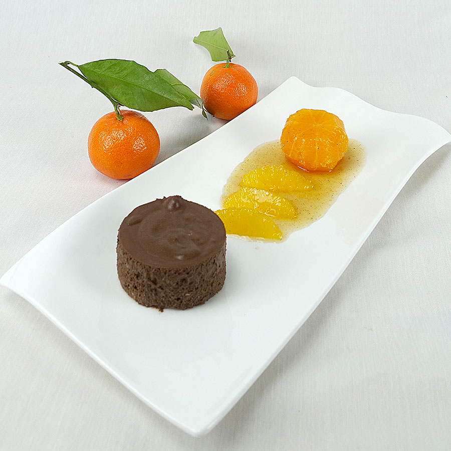 Mousse au Chocolat - Schokoladenmousse mit würzigen Mandarinen oder Orangen