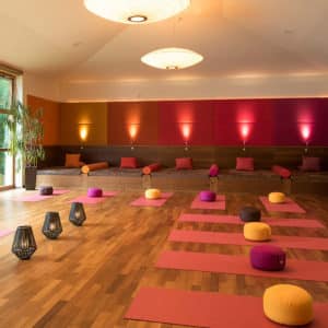 Vielleicht ist Ihr Lieblingsplatz im Biohotel Daberer der fantastische Yogaraum?