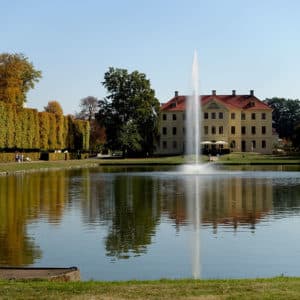 Im Schlossgarten von Schloss Zabeltitz