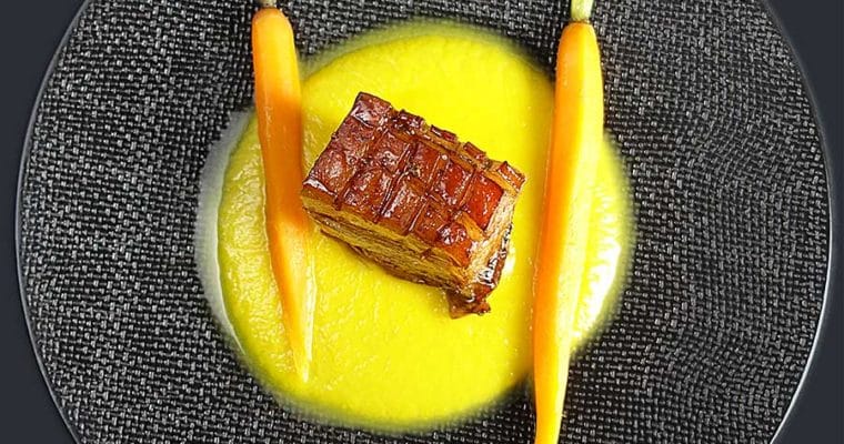 Schweinebauch auf köstlicher Karottenbutter – Karottensoße