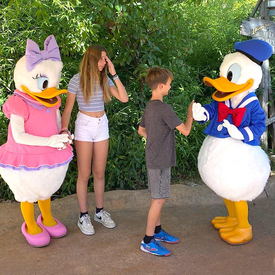 Fototermin mit Daisy und Donald