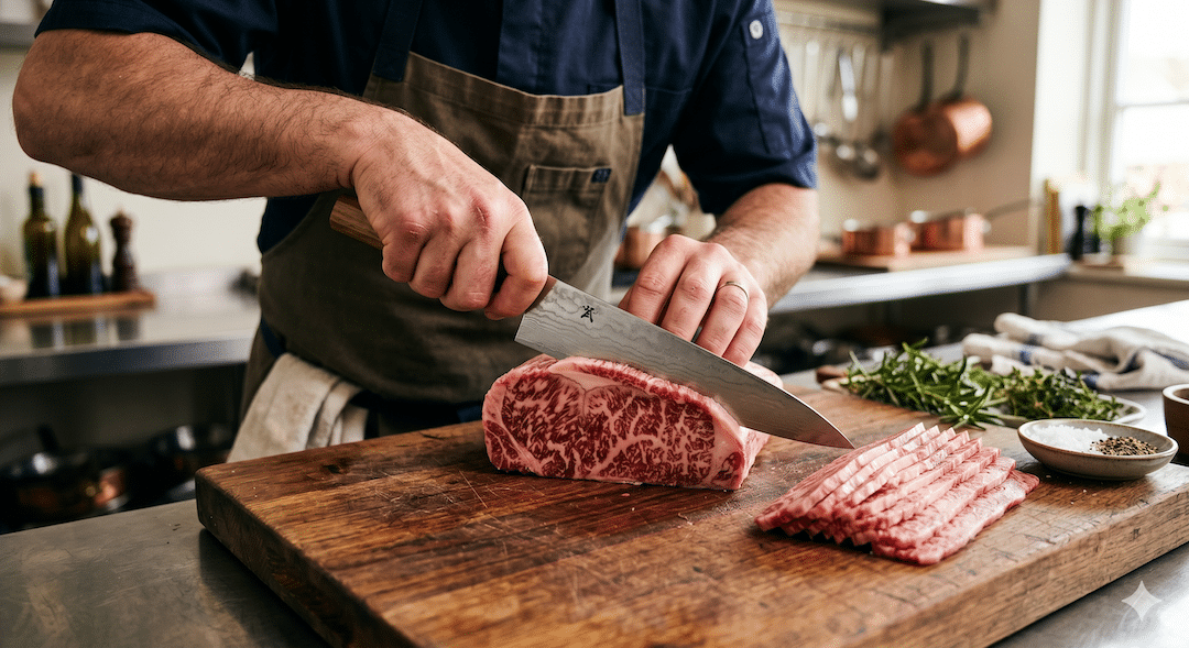 Santoku Messer Fleisch